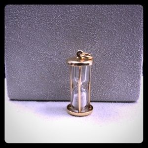 14k Yellow Gold Hourglass Timer Pendant/Charm